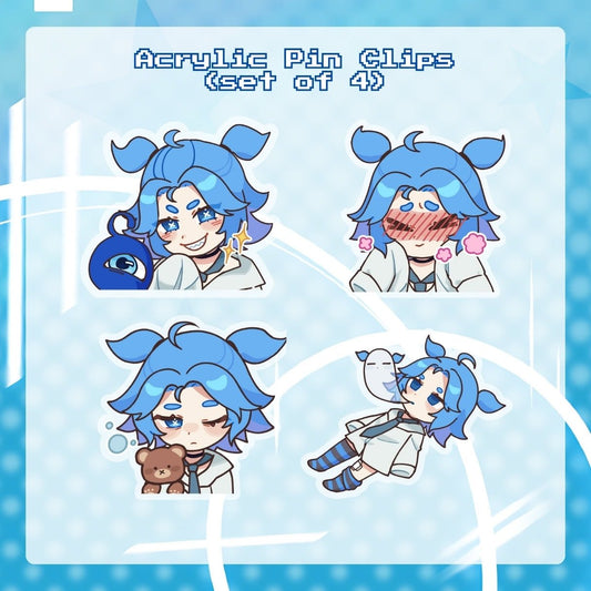 Mitty - Redebut Acrylic Pin-Clips (Set of 4)