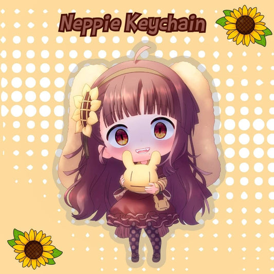 Neppienep - "The gear you get from the starting towns merchant in an RPG!" Acrylic Keychain
